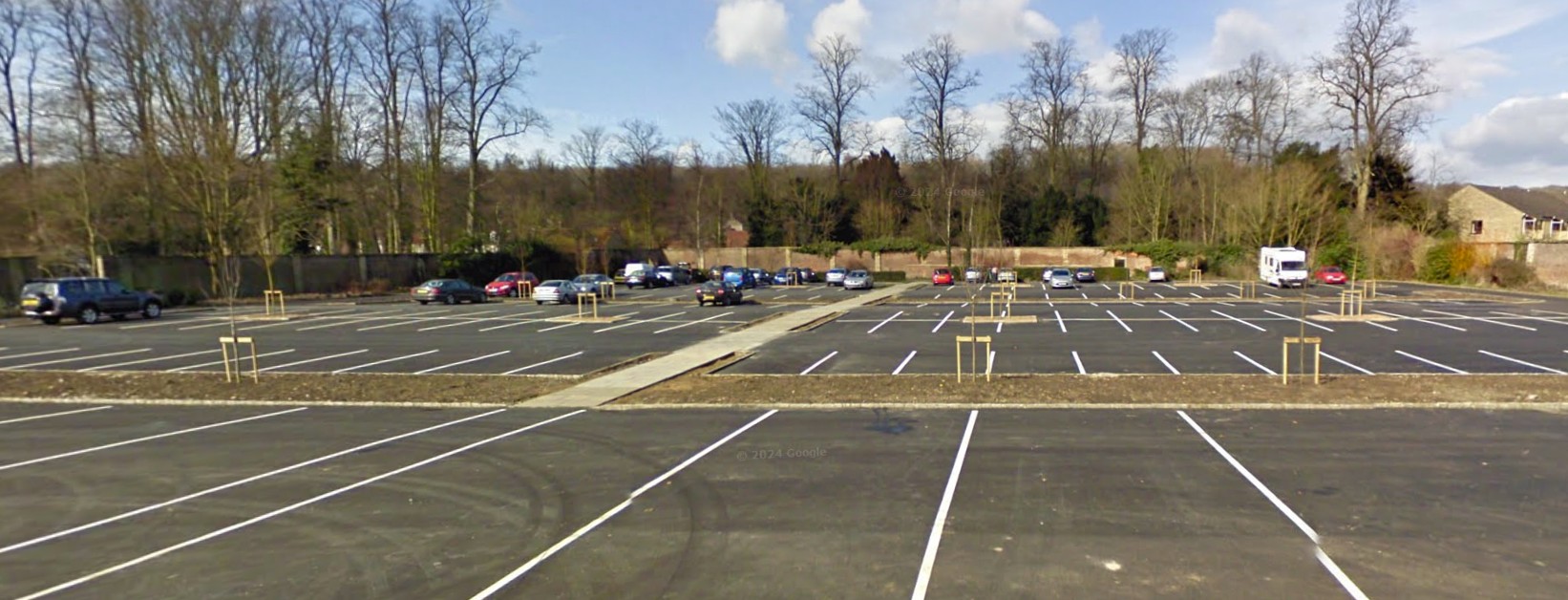 The large village car park off Maltongate in Thornton-le-Dale