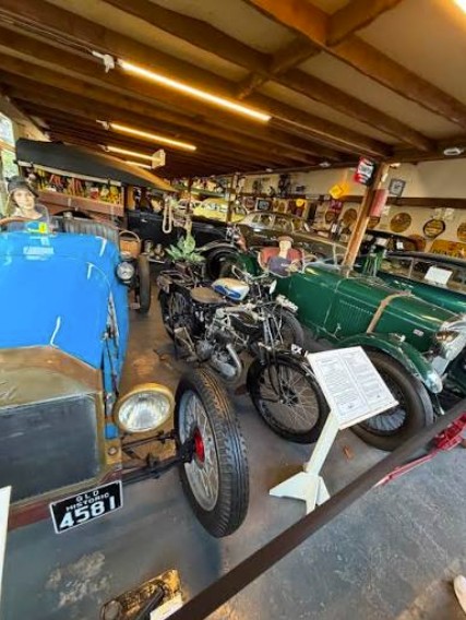 Interior of the Mathewsons motor museum in Thornton-le-Dale with a changing display of classic cars
